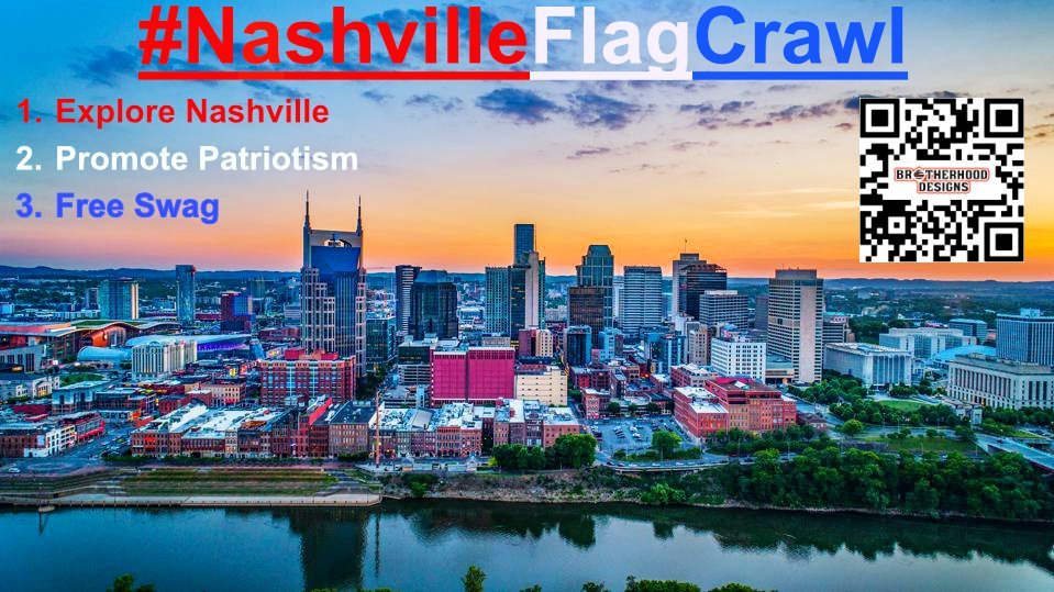 🚨📣 EXCITING NEWS 📣🚨

Brotherhood Designs is happy to announce that in 1 week, there will be a new location added to the #NashvilleFlagCrawl !!! This will bring the current count to 5 flags in Nashville with more to come!

Keep your eyes peeled to
