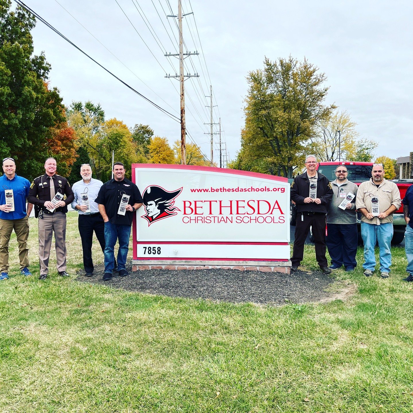 At @bethesda_christian_school, safety is more than a policy &mdash; it&rsquo;s a promise.

@brotherhooddesignscorporation is proud to honor Officer Brent Johnson, Hendricks County Sheriff&rsquo;s Deputy and SRO, for his leadership and care for the Be