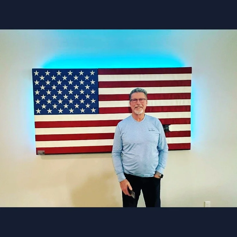 🇺🇸 Happy 3-Year Anniversary to Flag #26 🇺🇸

Since 12/21/22, this retired fire hose flag has proudly lived in the home of Bob Danielson, CEO of @battersby_danielson_azbell &mdash; a company built on knowledge, collaboration, perseverance, and harm