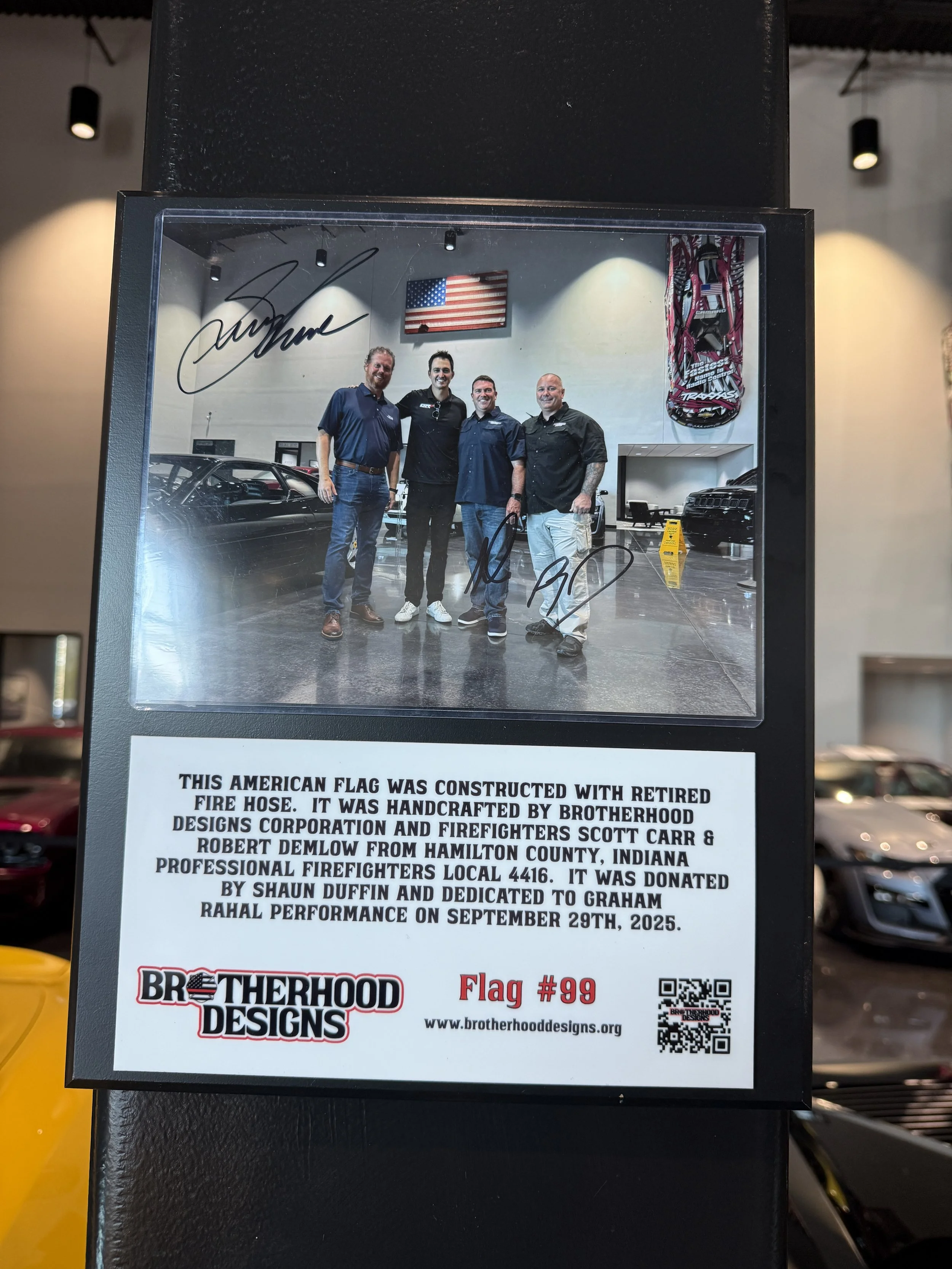 Plaque of Graham Rahal with BDC - Flag #99
