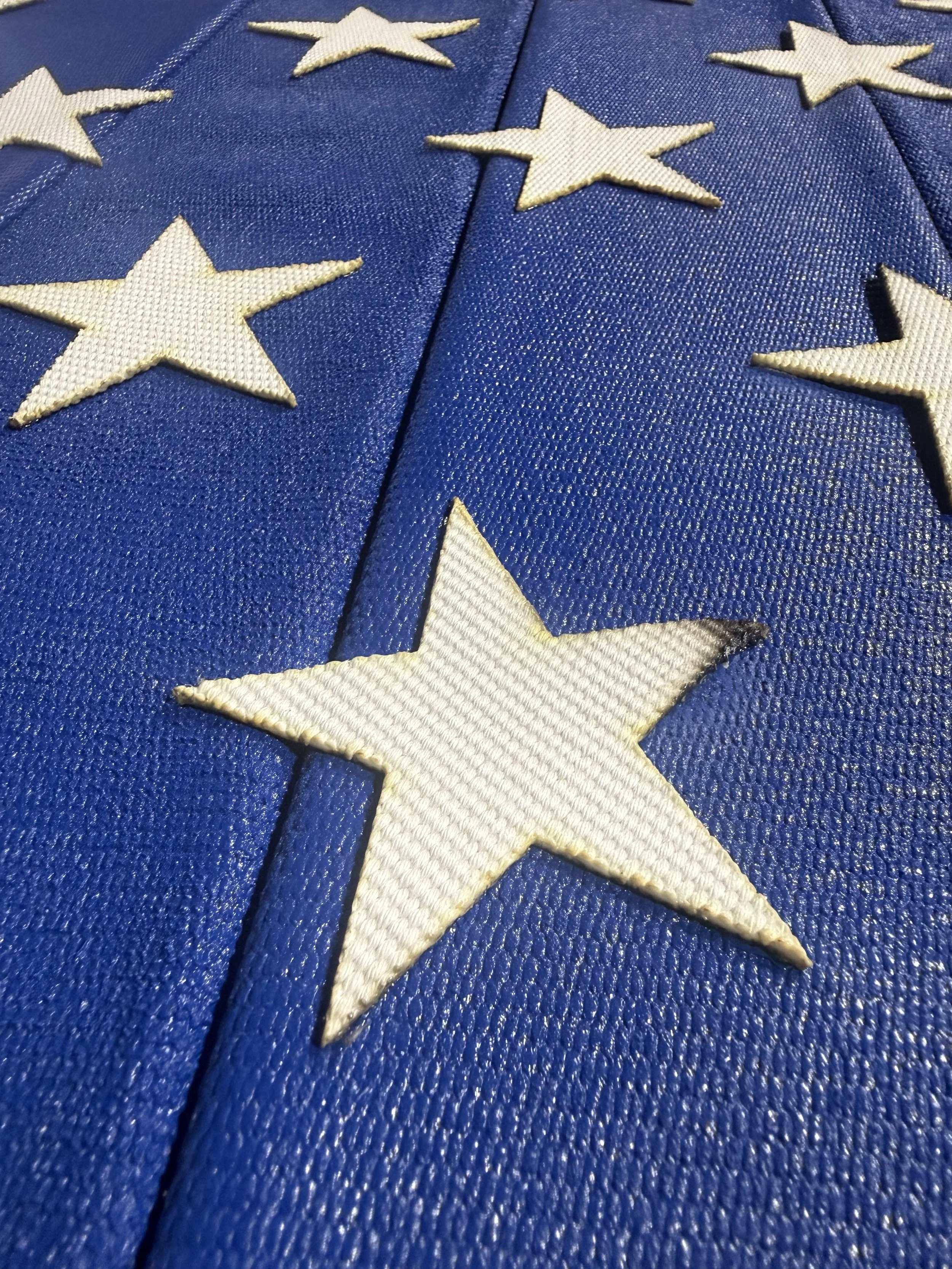 Retired fire hose flag stars