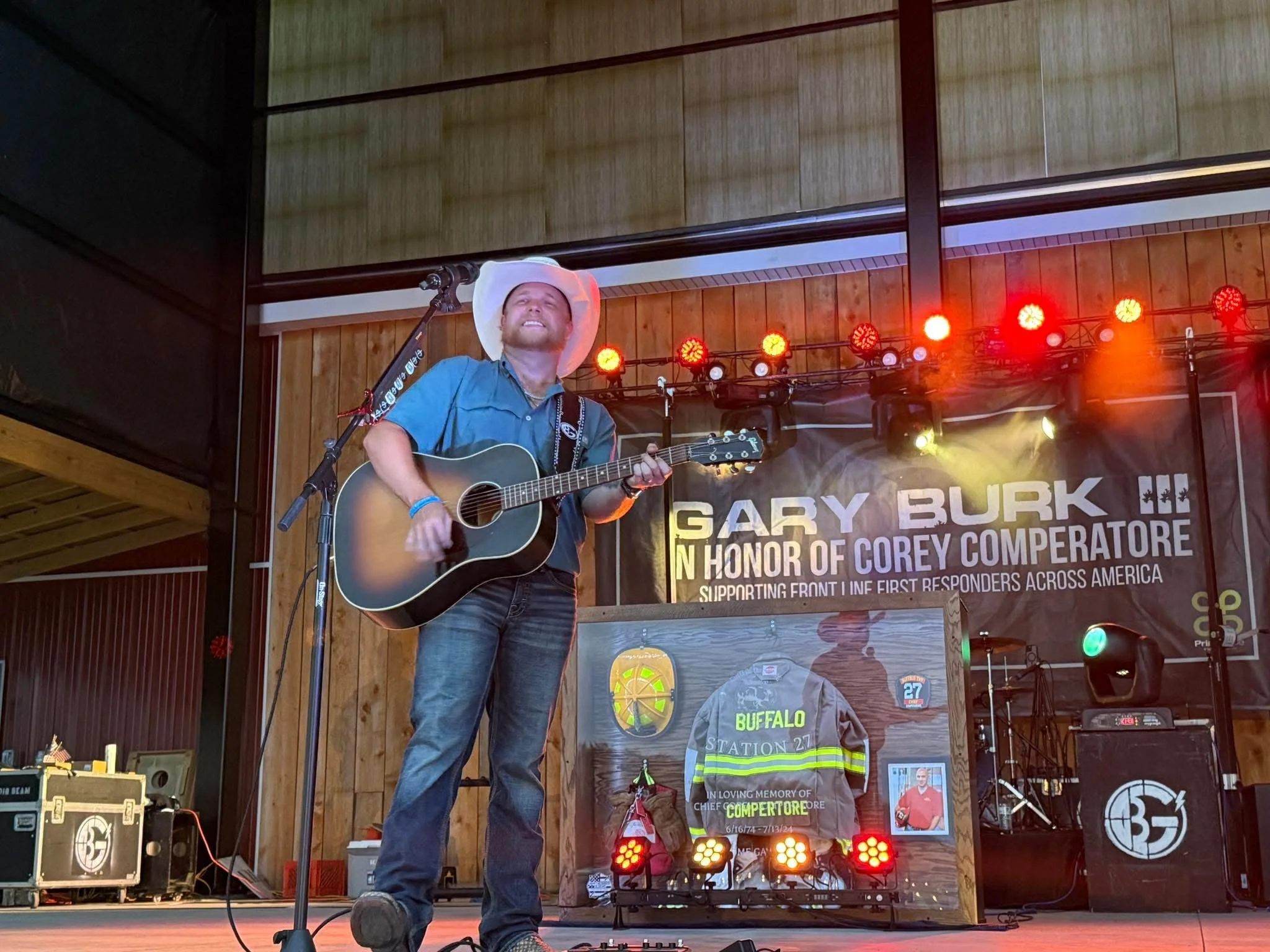 Entertainer Gary Burk III performing at the event