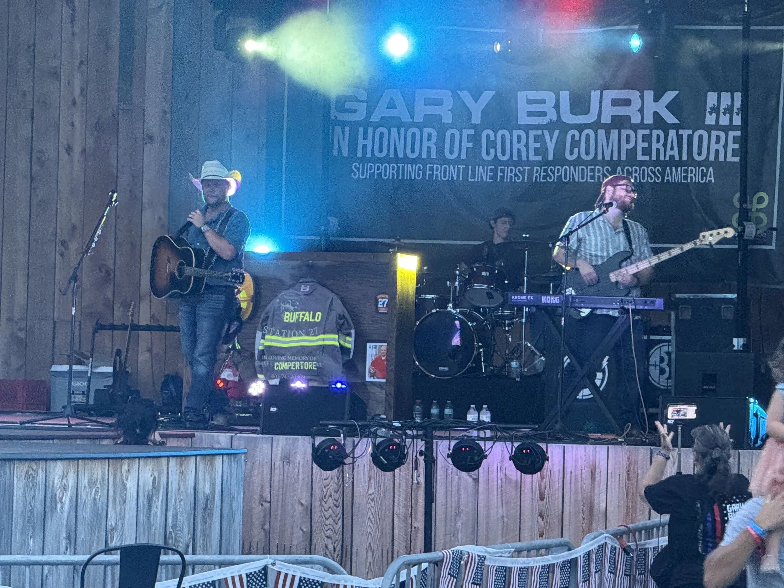 Entertainer Gary Burk III performing at the event