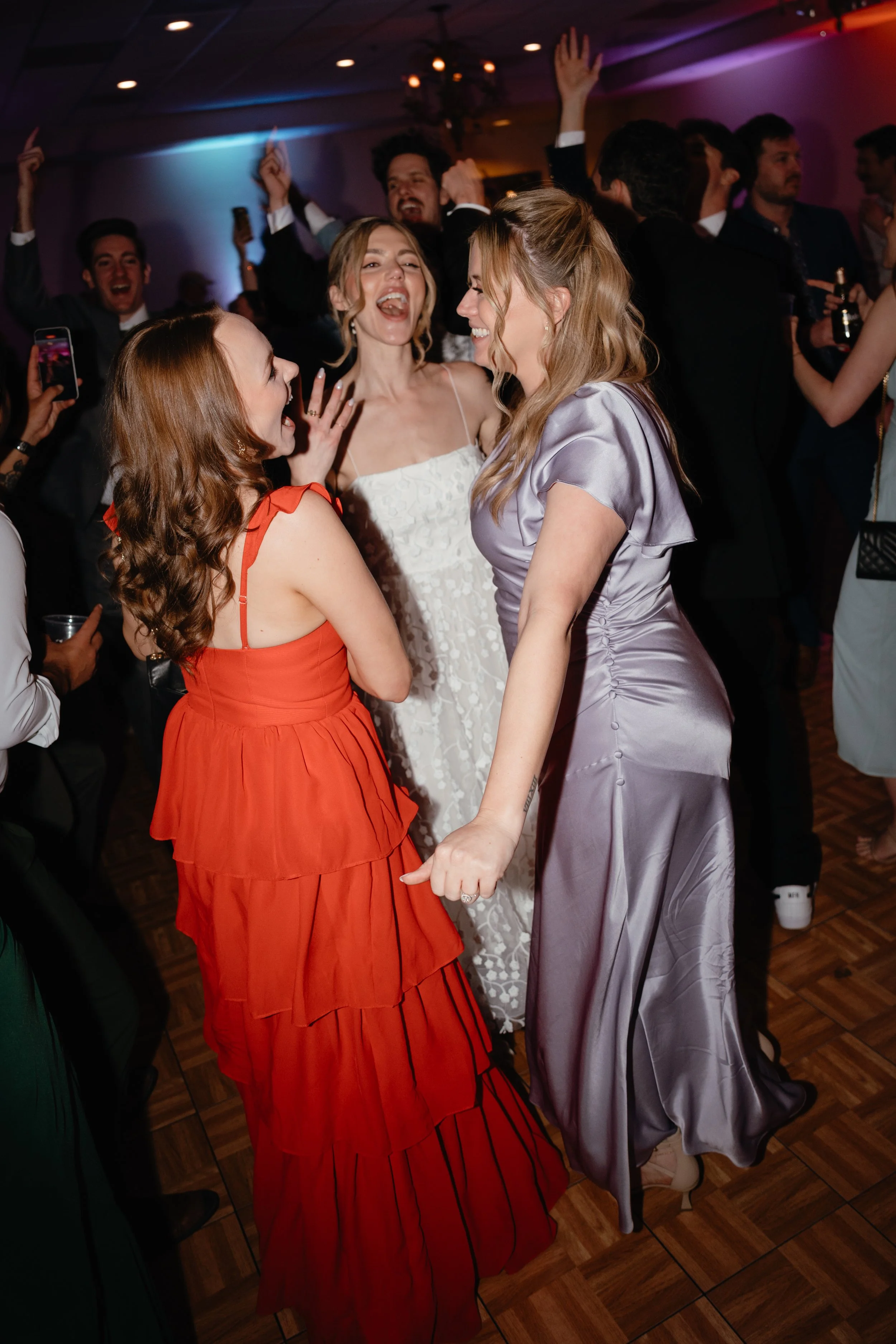 Wedding reception candid dancing photography Allen Photo