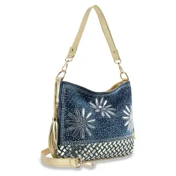 Daisy Rhinestone Hobo Handbag
#90617FS  
Approximate Size: 11L x 10.5H x 4.5W 
$52  OUR PRICE  $38
