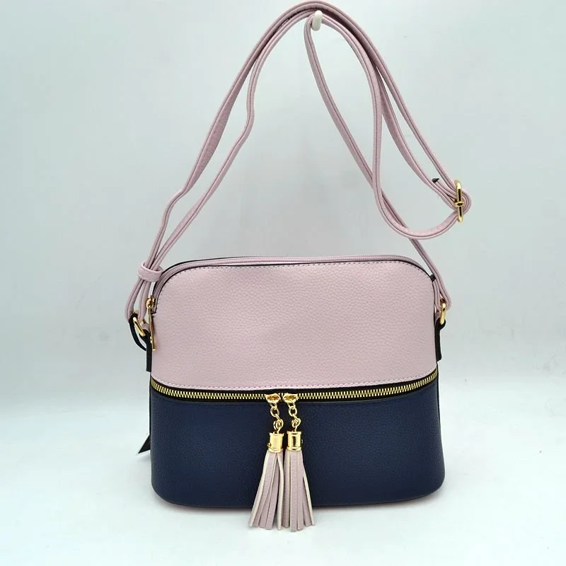 Mid-Size Blush & Navy Crossbody 
$32