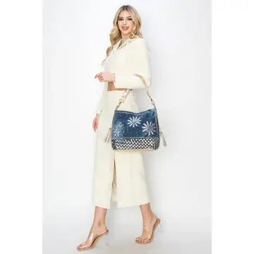 Daisy Rhinestone Hobo Handbag
#90617FS  
Approximate Size: 11L x 10.5H x 4.5W 
$52  OUR PRICE  $38