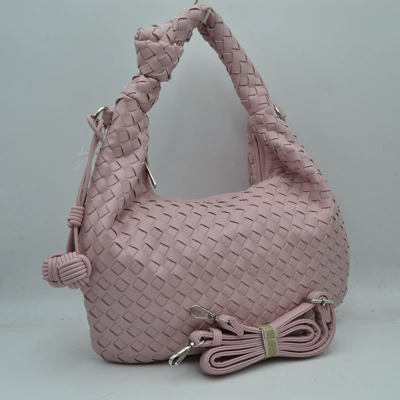 Large Woven Handbag 
in Blush Color  $38
