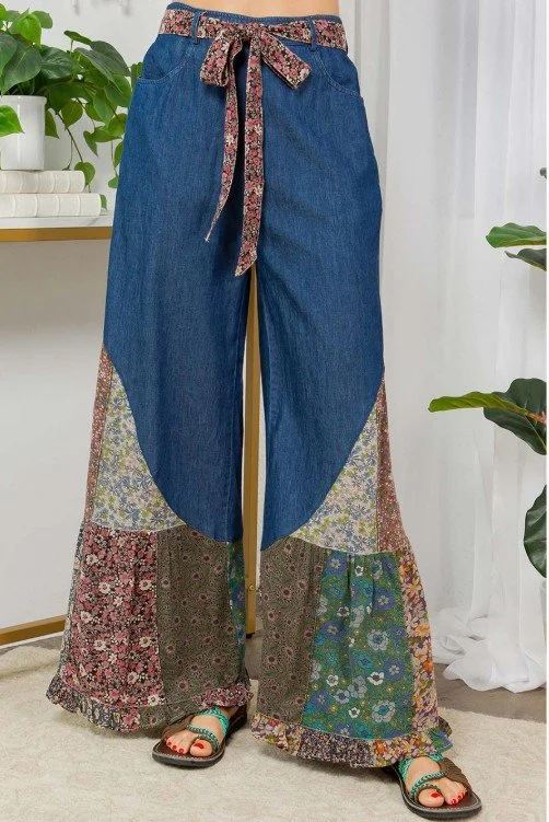 Young Threads     #80423FS
Boho Flare: Overdyed Denim Bellbottom Pants with Printed
$46 (s, m, lg, xlg)

