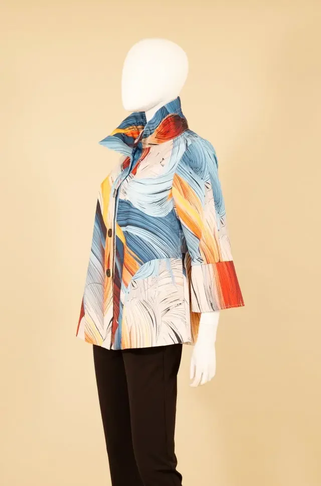 Samuel Dong
Print jacket with wired wing collar, body lined, 2 pockets #90630FS (xxs,xs,s,m)
$99  OUR PRICE  $65