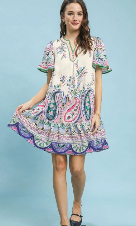 UMGEE
Paisley Flutter Sleeve Dress
$52  (s, m, lg)
