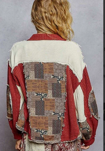 POL  #907361FS
Balloon Sleeve 
Pattern Cropped Knit Jacket
$72 (s, m, lg) Back View