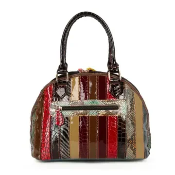 Genuine Leather Woven Front Pocket Handbag  $78  #9062625FS
OUR PRICE $58  BACK VIEW
Approximate Size: 12L x 9.8H x 5.1W