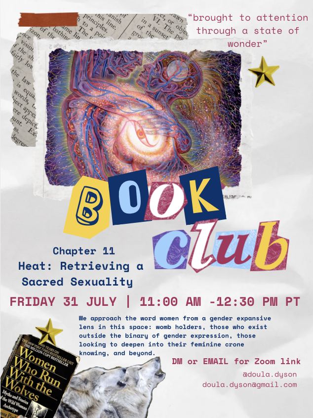 Women Who Run with the Wolves Book Club flyer for March 6th
