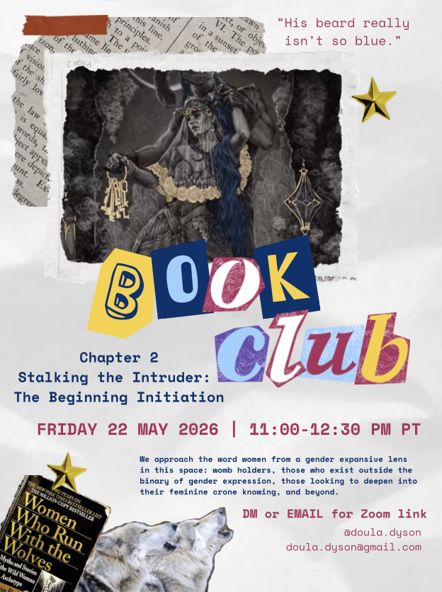 Women Who Run with the Wolves Book Club flyer for March 6th