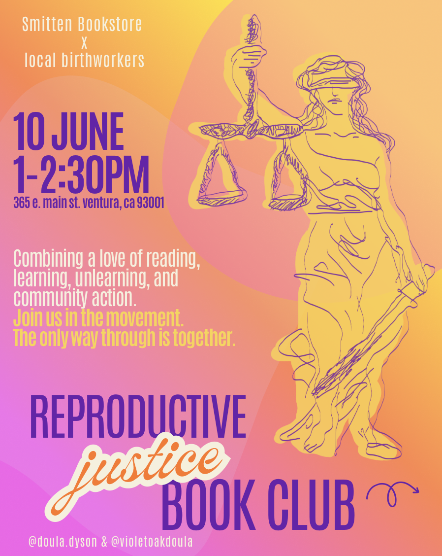 Reproductive Justice Book Club flyer