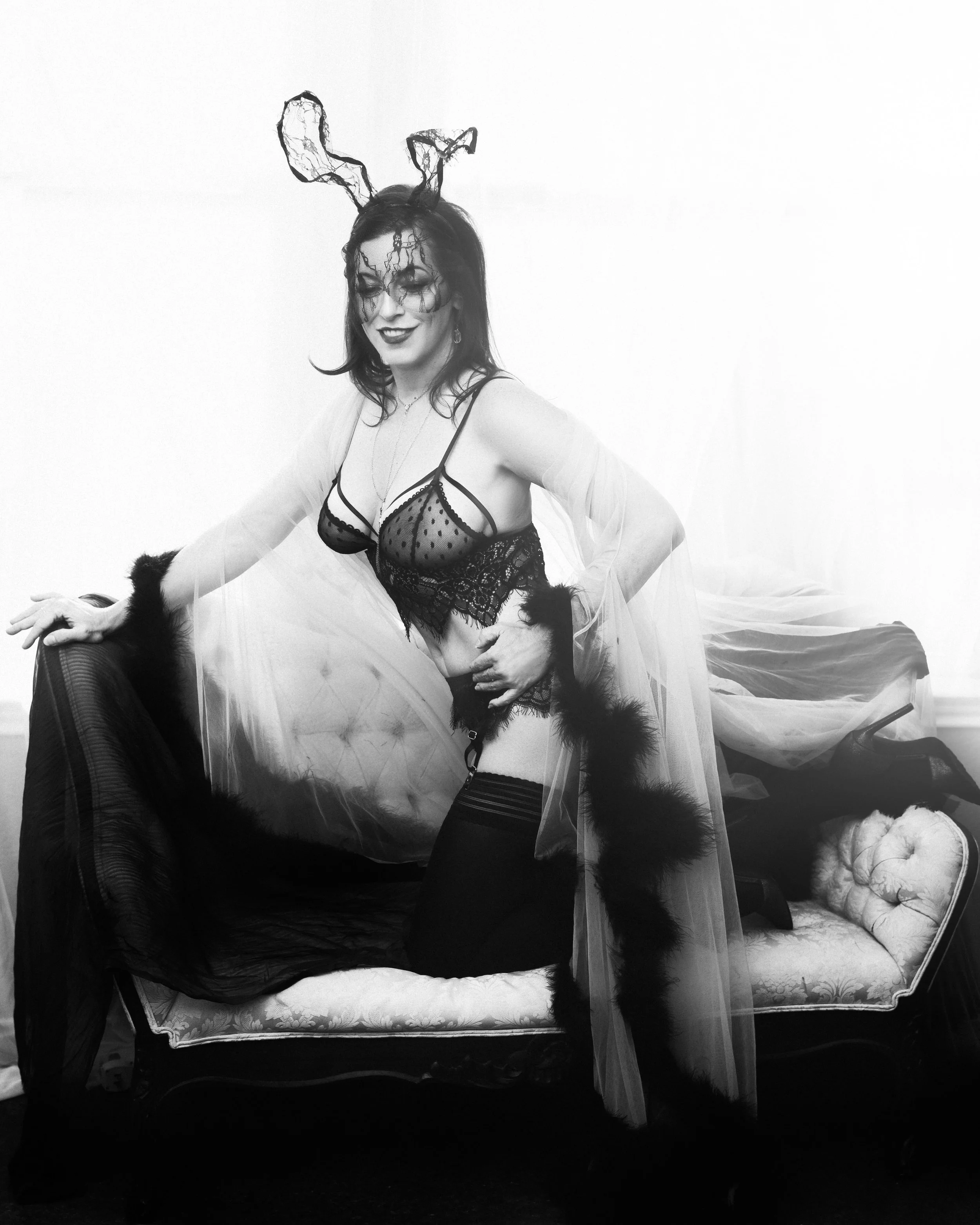 sexy photo shoot photography session boudoir  bunny ears only fans photographer austin houston older female team
