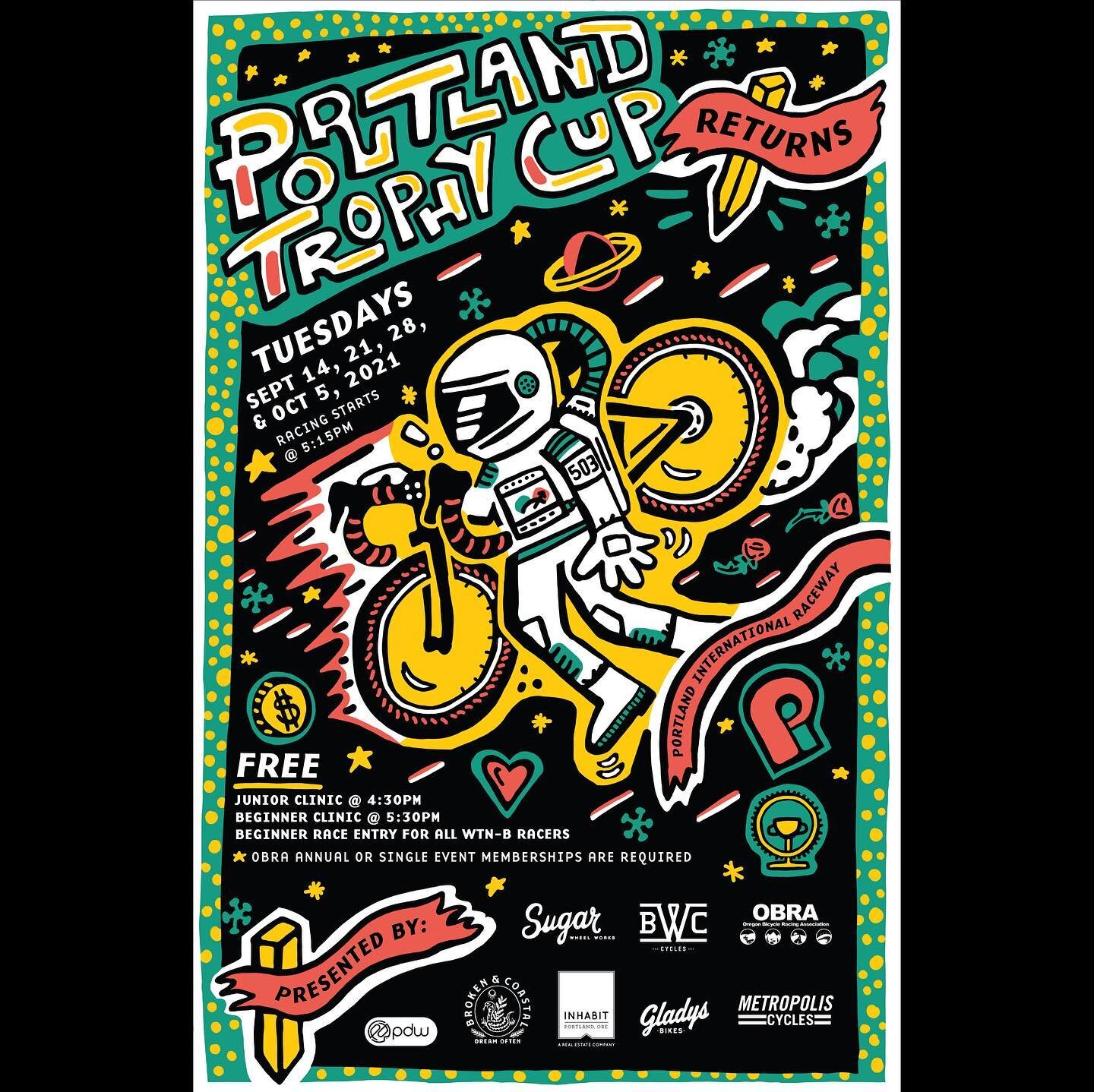 Over the last few years there was some hesitancy to design for events. 

This was one of the most fun pieces of art that I have done in a while and unfortunately last years @pdxtrophycup was canceled. Here hoping it can be repurposed for next time. B