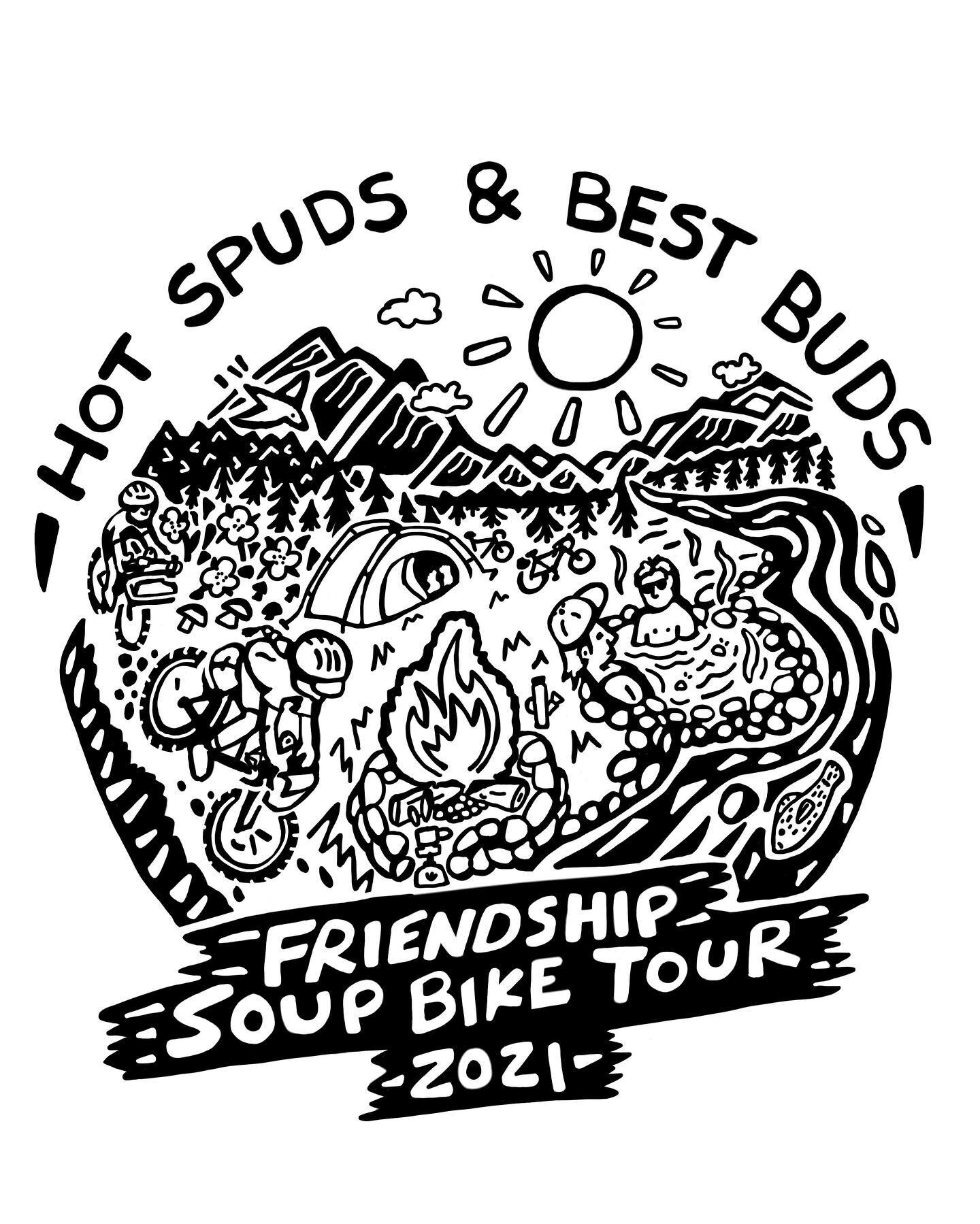 Dropping a commission from last year for @slowride.gif &mdash; artwork for his bike ride in Idaho with his friends. Check the final piece here and swipe for some process work. Thanks for loooking! 

Oooo it&rsquo;s beeen a while. Not making much time