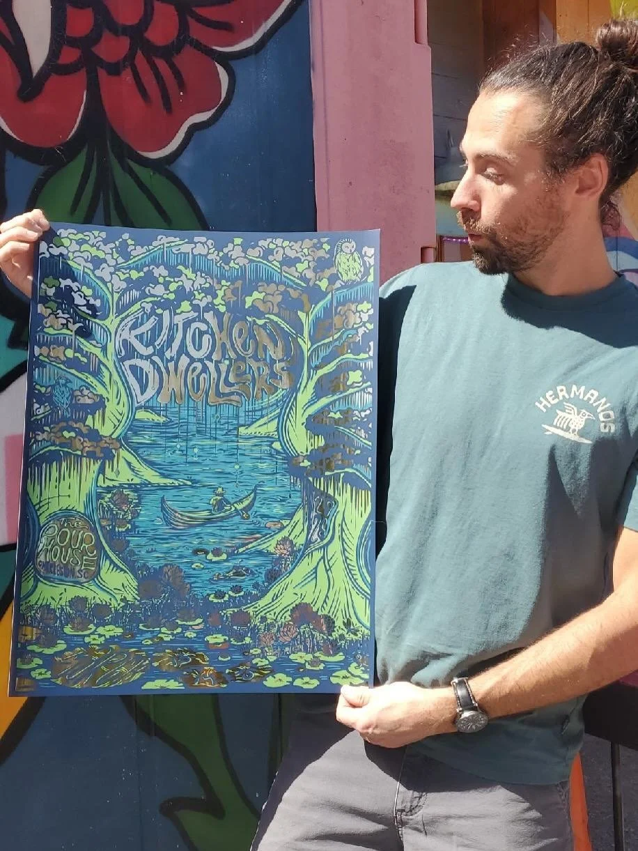 Poster Drop 🎨 Spankin&rsquo; new paper &amp; foil prints designed by @campnevernice will be available all 3-nights at @chspourhouse, while supplies last. Hit that merch booth early folks and we&rsquo;ll catch ya tonight! 

🎟️ &rarr; Link in bio / s
