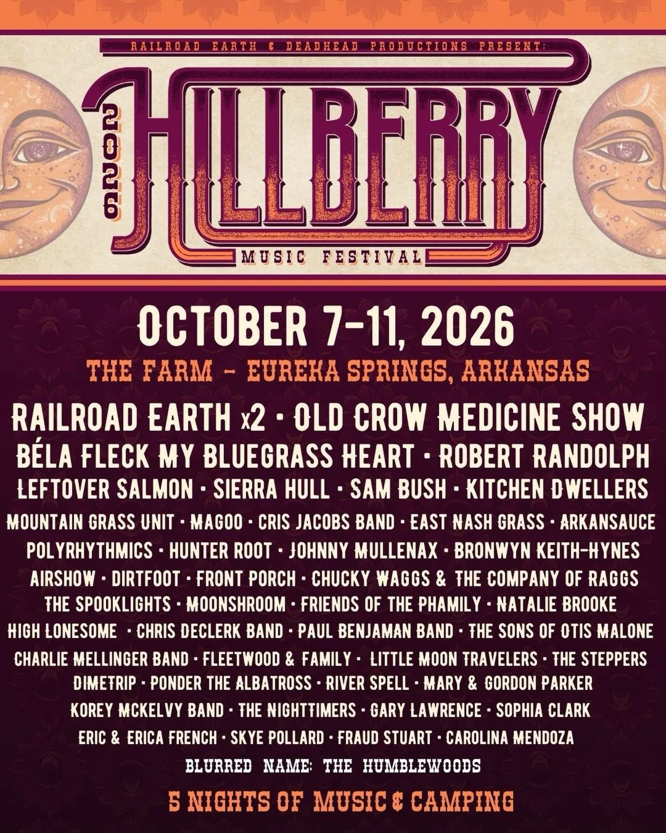 🌔 @hillberryfestival! We&rsquo;re so back 🤘See y&rsquo;all this October at The Farm in Eureka Springs, AR. Tickets are on sale now.

🎟️ &rarr; kitchendwellers.com/tour
