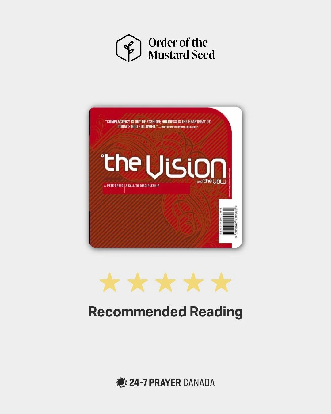 Curious about the OMS? 🤔 If you're inspired by a deep commitment to Christ, kindness, and mission, your first step is simple: pick up this book!
Our recommended starting point is The Vision and the Vow: Re-Discovering Life and Grace by Pete Greig. T