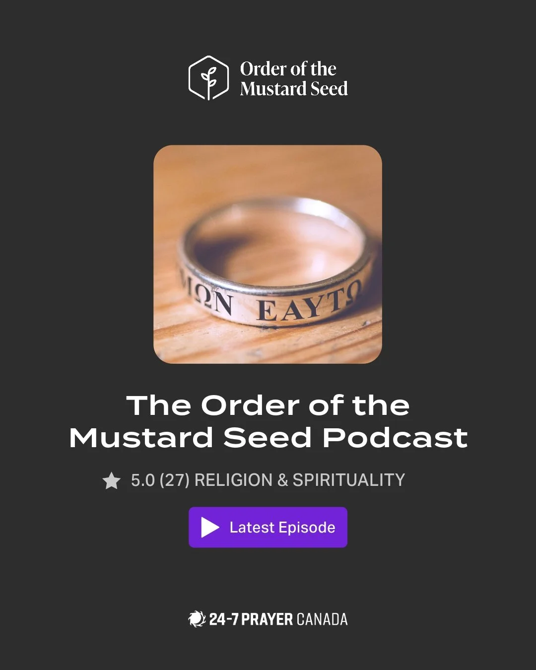 No time to read a whole book? No problem! 🎧 Start your Season of Exploration by just hitting 'play' on your next commute.
We have a dedicated Order of the Mustard Seed Podcast series featuring OMS members who talk honestly about the Vows and the pra