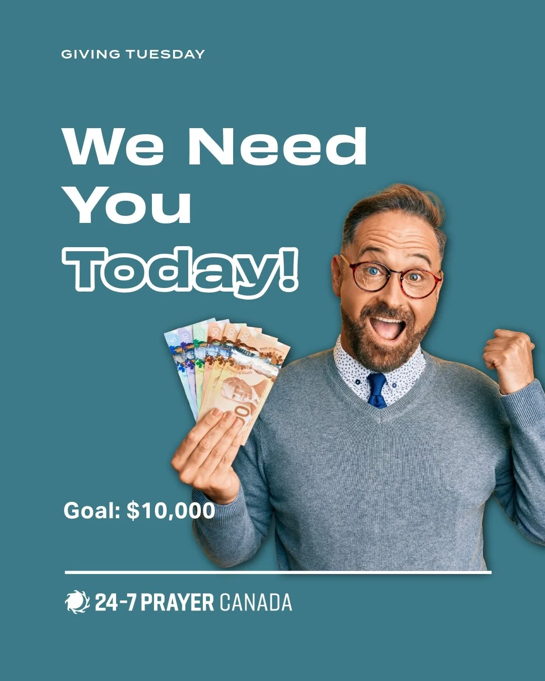 🔥 STOP SCROLLING: Our single-day campaign is officially LIVE! Today, we are asking you to help us reach our goal of $10,000 to fully fund the 24-7 Prayer Regional Coordinator Network. This project is all about equipping leaders across the nation who