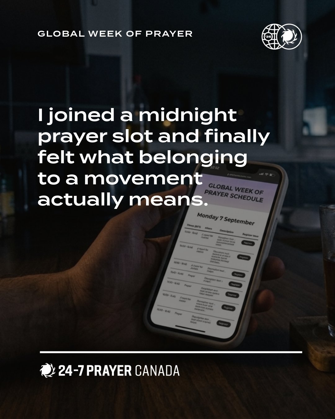 It was around 12:47 a.m. The house was completely quiet, save for the hum of the fridge and the glow of my phone. I signed up for a Global Week of Prayer slot mostly out of routine. I expected to pray alone in the dark, tick the box, and go to bed.

