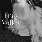 Title image for 'Fig Valley Photography' featuring a black and white photo of a woman sitting outdoors.