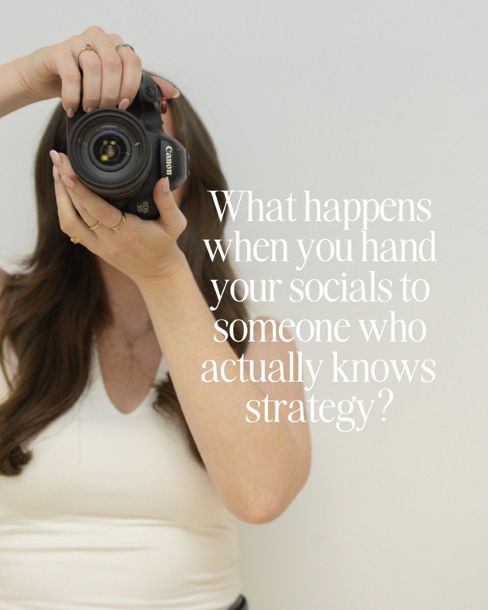 You&rsquo;re not here for &ldquo;more visibility&rdquo;.
You&rsquo;re here for visibility that turns into bookings, sales, and a waitlist. 👇

When you pair strategy + consistency, your socials stop being a cute accessory and start acting like the gr