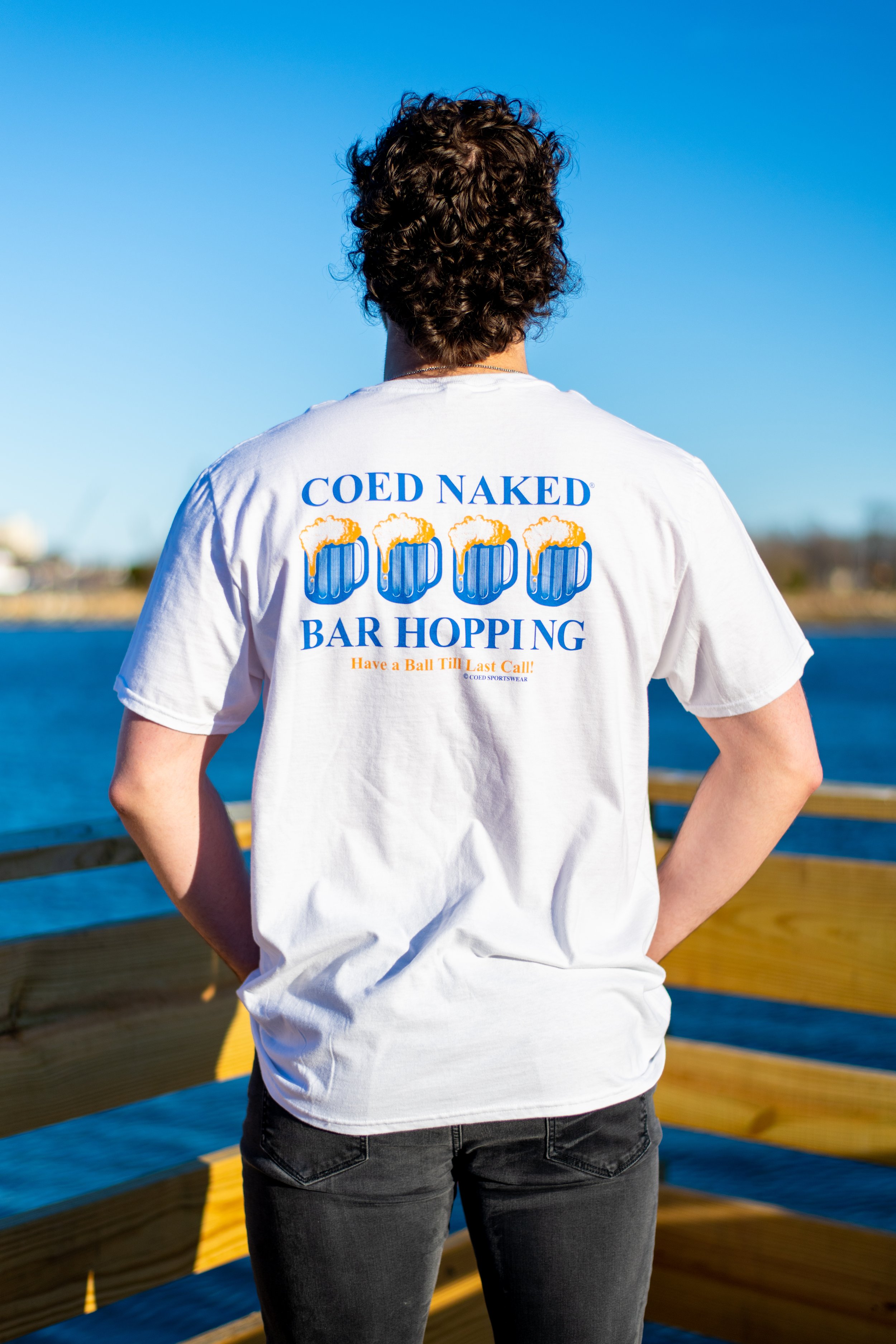 Coed Naked BAR HOPPING  T-shirt The Original 