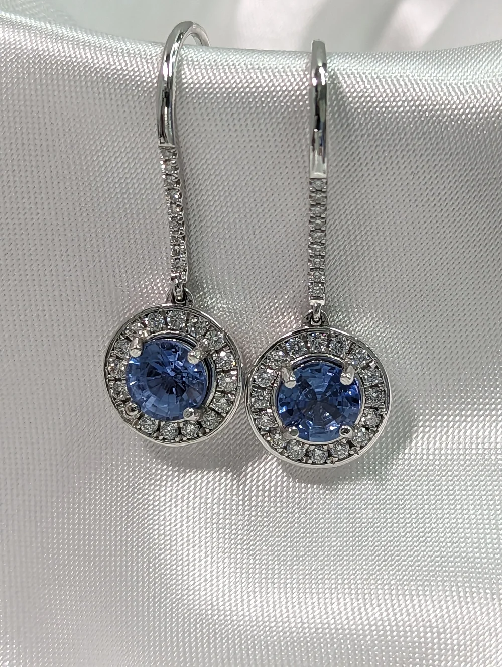 Sapphire Diamond Drop Earrings SQ1701296 — Peppermint