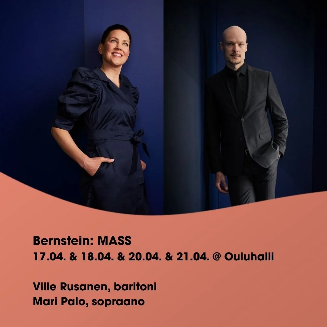 Baritoni Ville Rusanen ja sopraano Mari Palo loistavat Leonard Bernsteinin MASS - suurteoksessa huhtikuussa!🌟

West Side Story -musikaalista tunnettu amerikkalaiss&auml;velt&auml;j&auml; Bernstein muuttaa katolisen messun Broadway-tyylin spektaakkel