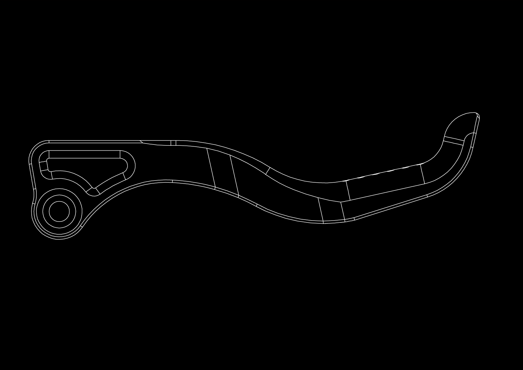 The levers are more ergonomic: 
a longer lever hook and a dimpled contact area for more comfort during hard braking, while keeping grip in all weather. Available in Standard or Power lever options only for a personalized fit and feel. 
(Control lever