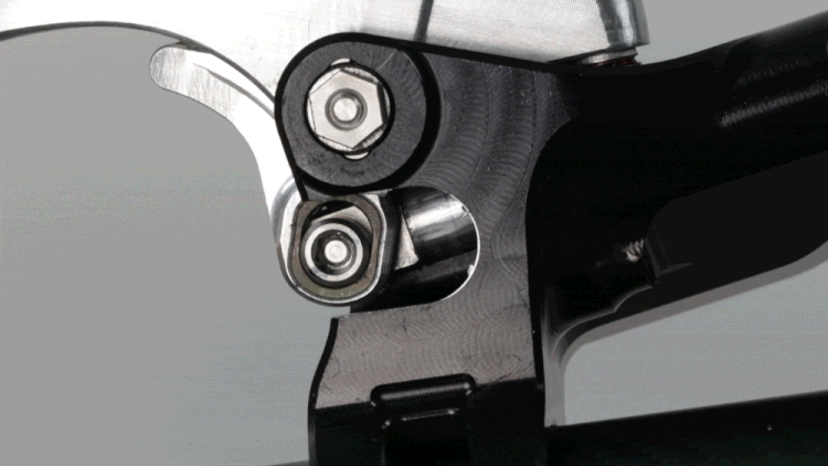 A new cam designed to decrease the free lever stroke while maintaining the feel and modulation in the braking zone — a key feature of the Tech 4 brakes.

The result is a slightly firmer feel at the bite point, followed by a gentle rise in power throu
