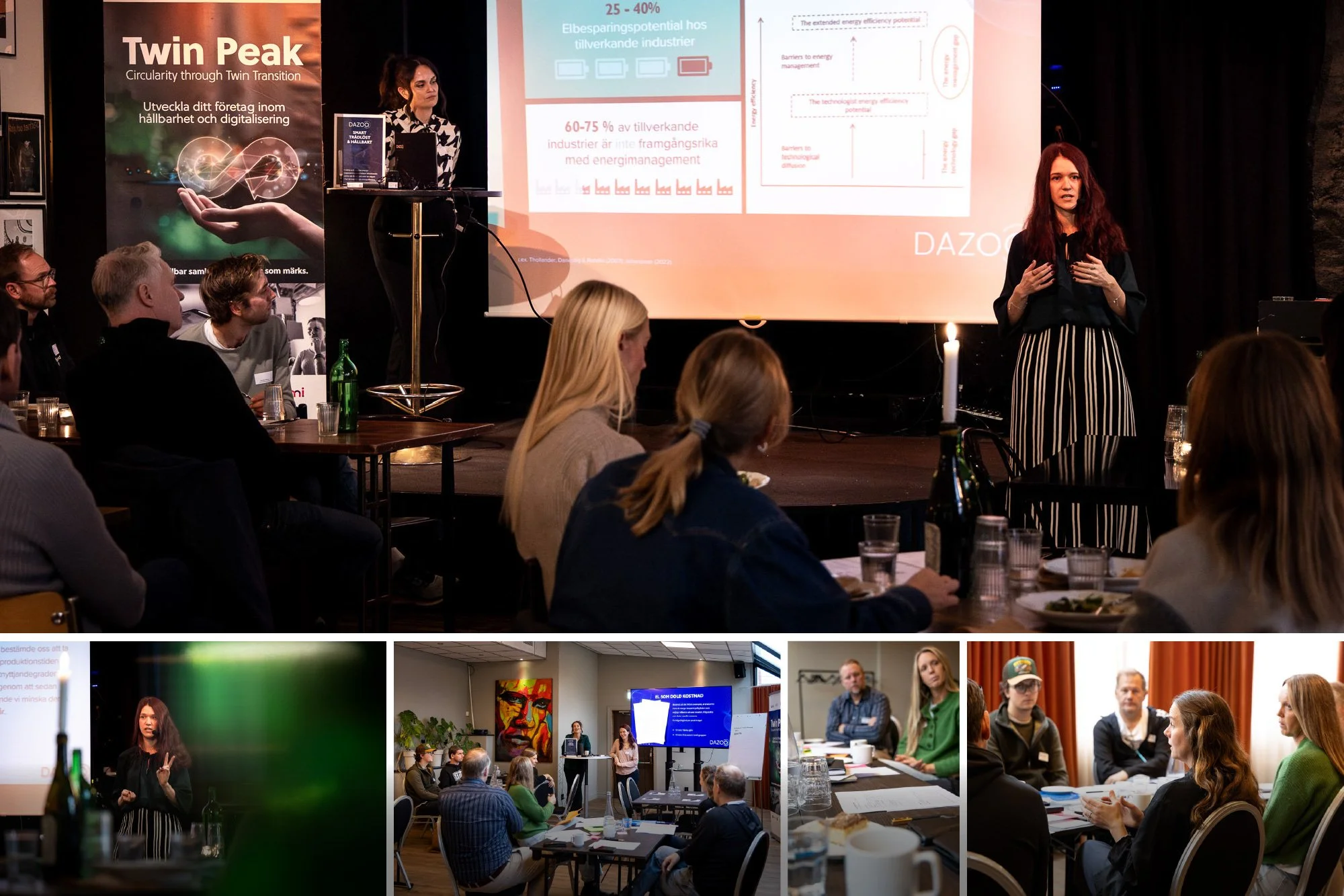  Energislöseri märks inte – men kostar. Vår spanarlunch och workshop med DAZOQ gjorde tydligt hur företag kan spara både pengar och utsläpp genom att börja mäta. Läs vår  intervju med med Eva Vollmer . 