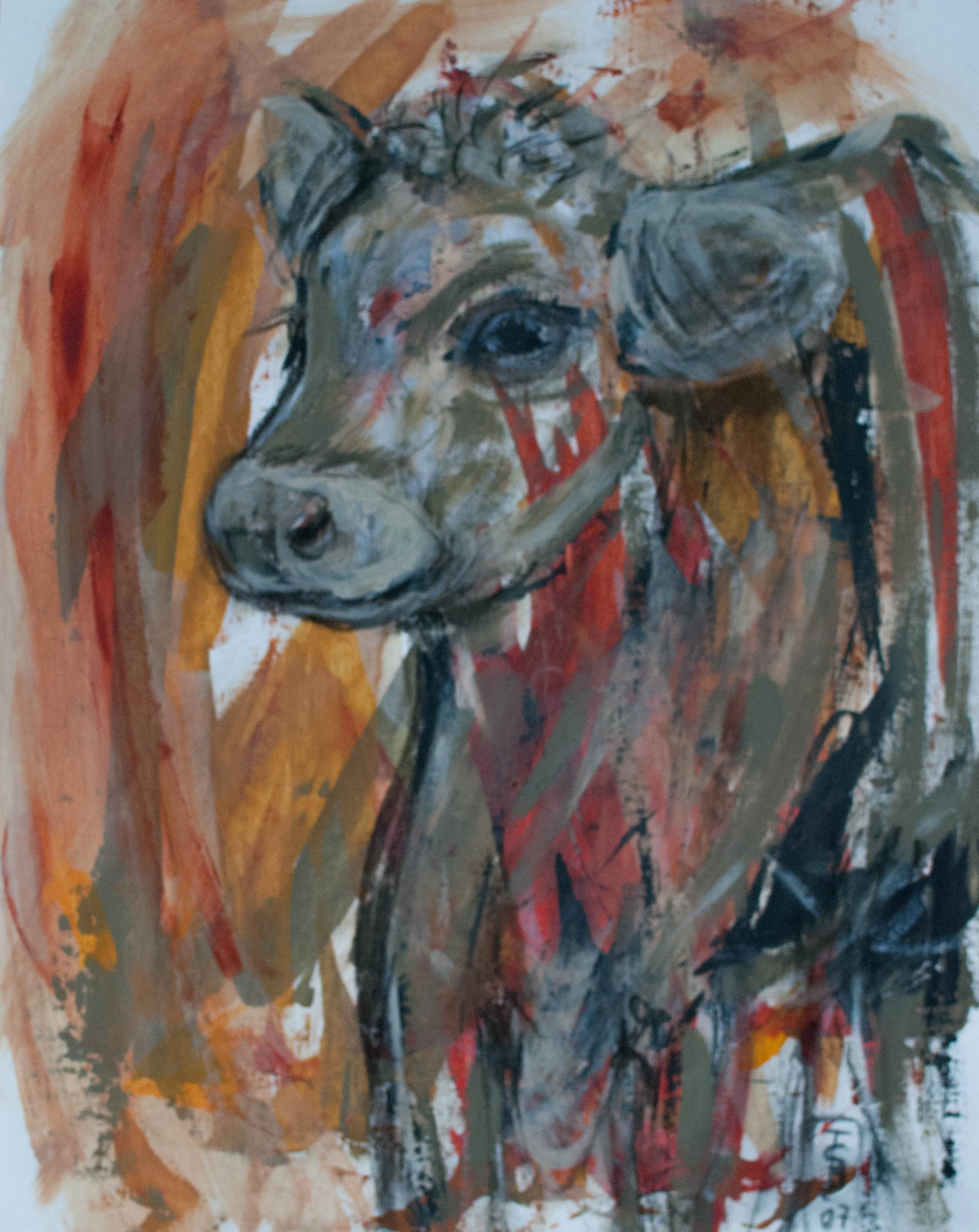 Franzi, Mischtechnik auf Papier, 42x58cm