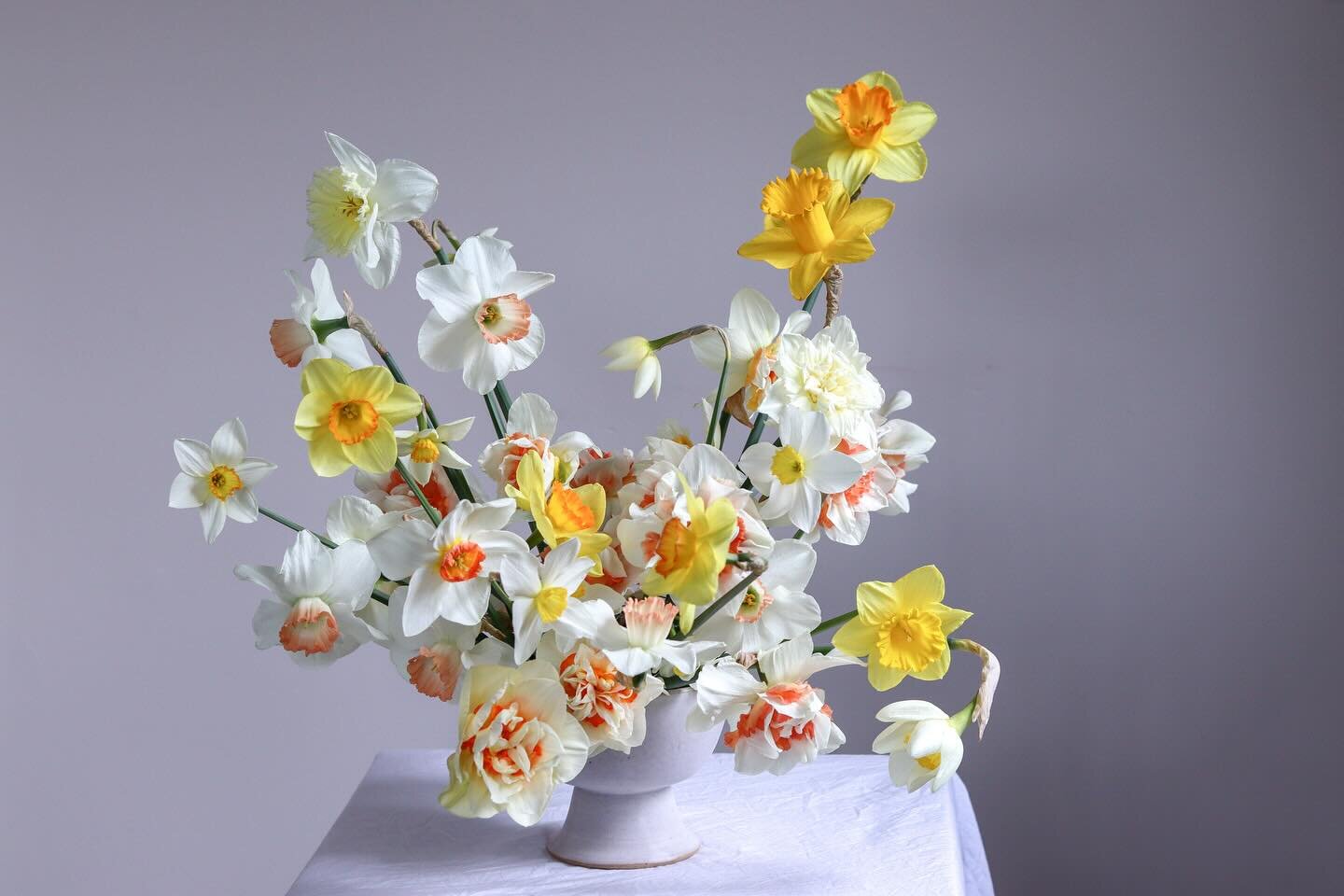 Cut all the narcissi. Arrange in bowl. The end. 

#march #narcissus #daffodils #springflowers #seasonledfloristry #cambridgeflorist #seasonalandsustainable #florartistry #locallygrownflowers