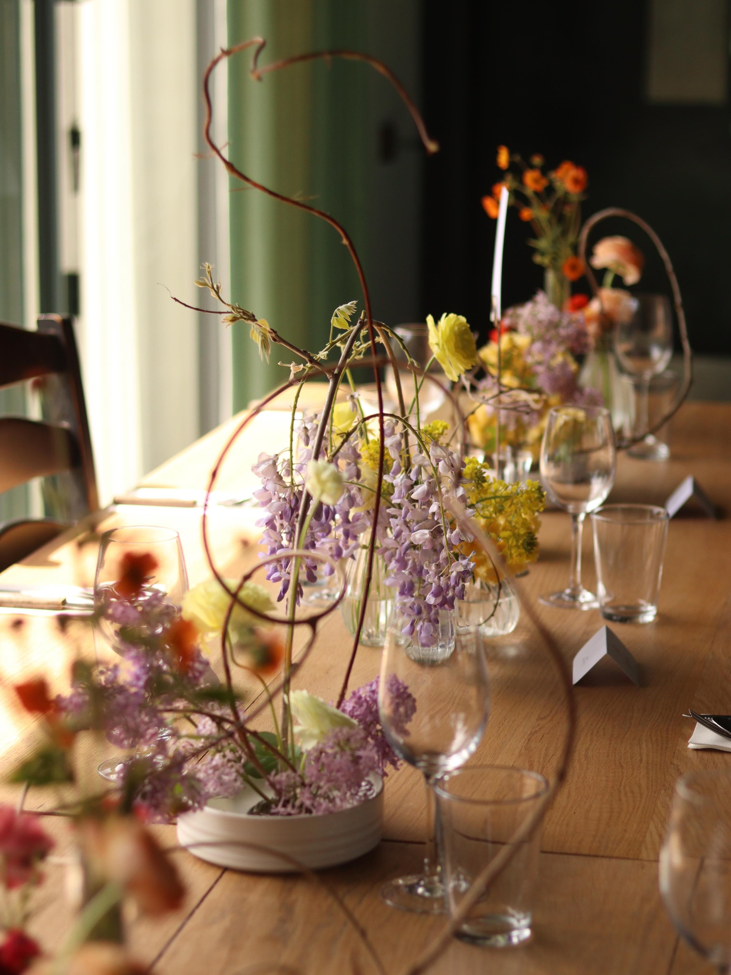 The most beautiful intimate spring wedding for Katy and Adam a few weeks ago at @provenancekitchen 

We wanted to incorporate wisteria vine throughout the wedding, both to symbolise their union and the love that bound together every single person in 