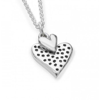 double heart necklace