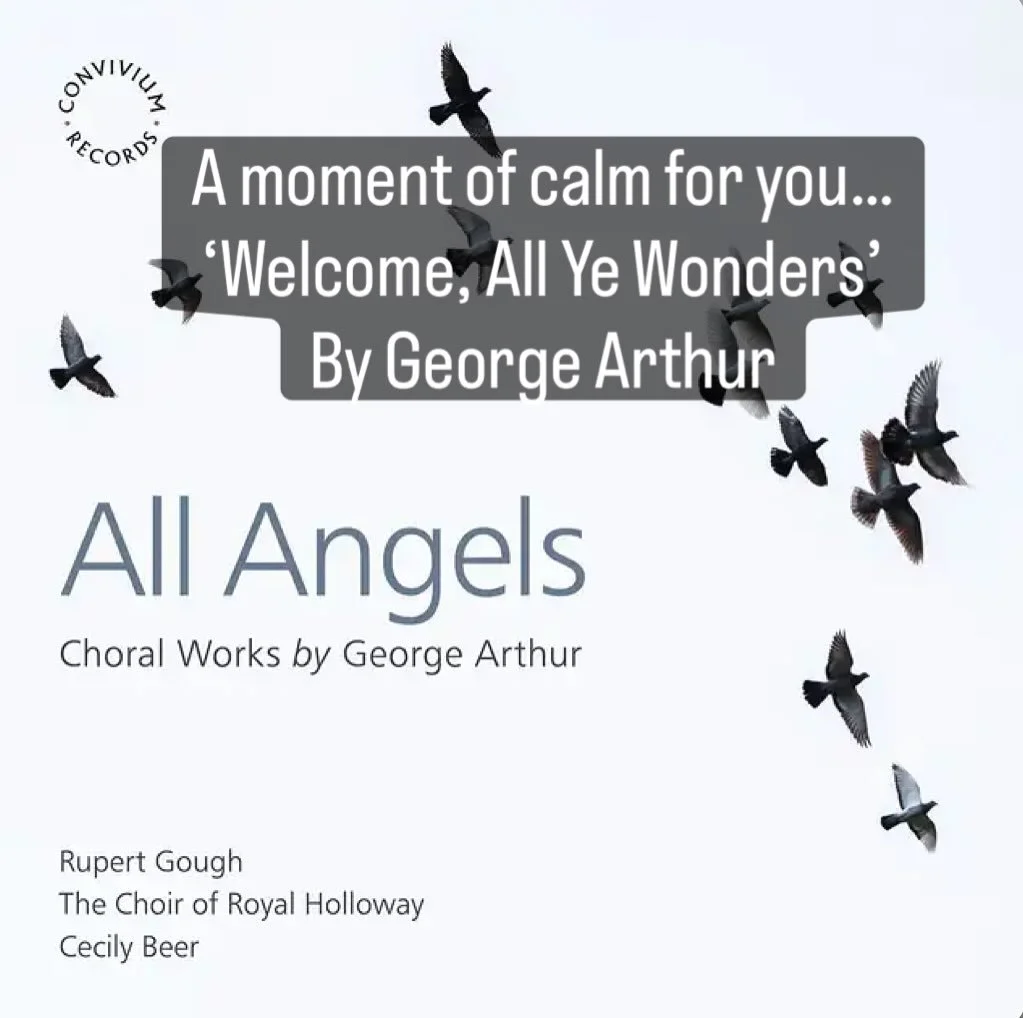I&rsquo;ve been reminiscing about this beautiful album I recorded with the fabulous @royalhollowaychoir a few years ago released on @conviviumrecords . George Arthur&rsquo;s music is something very special. Please take a listen. The whole album is on