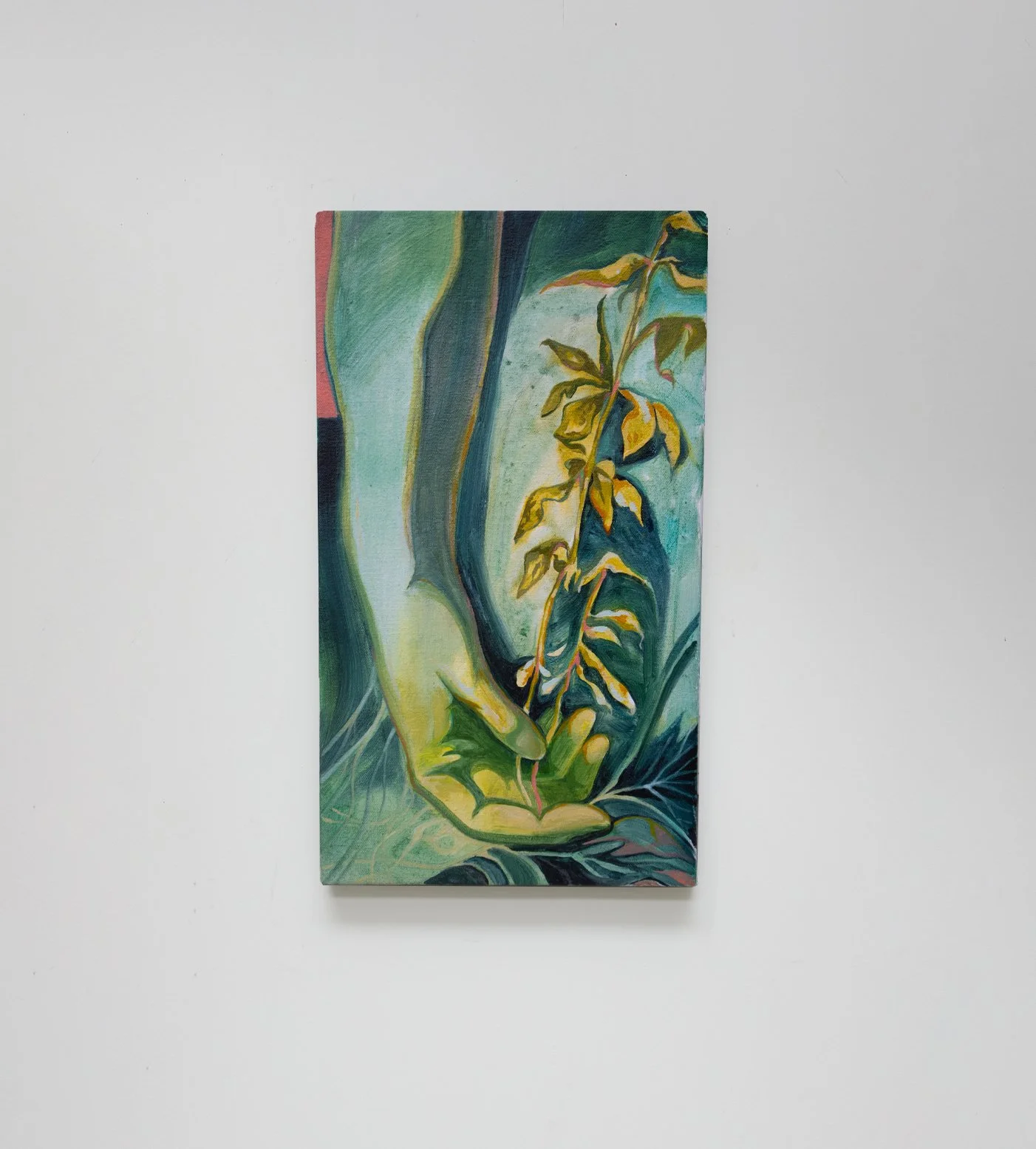 Palm Leaf 
Acrylic on Canvas 
36cm x 20cm
2024