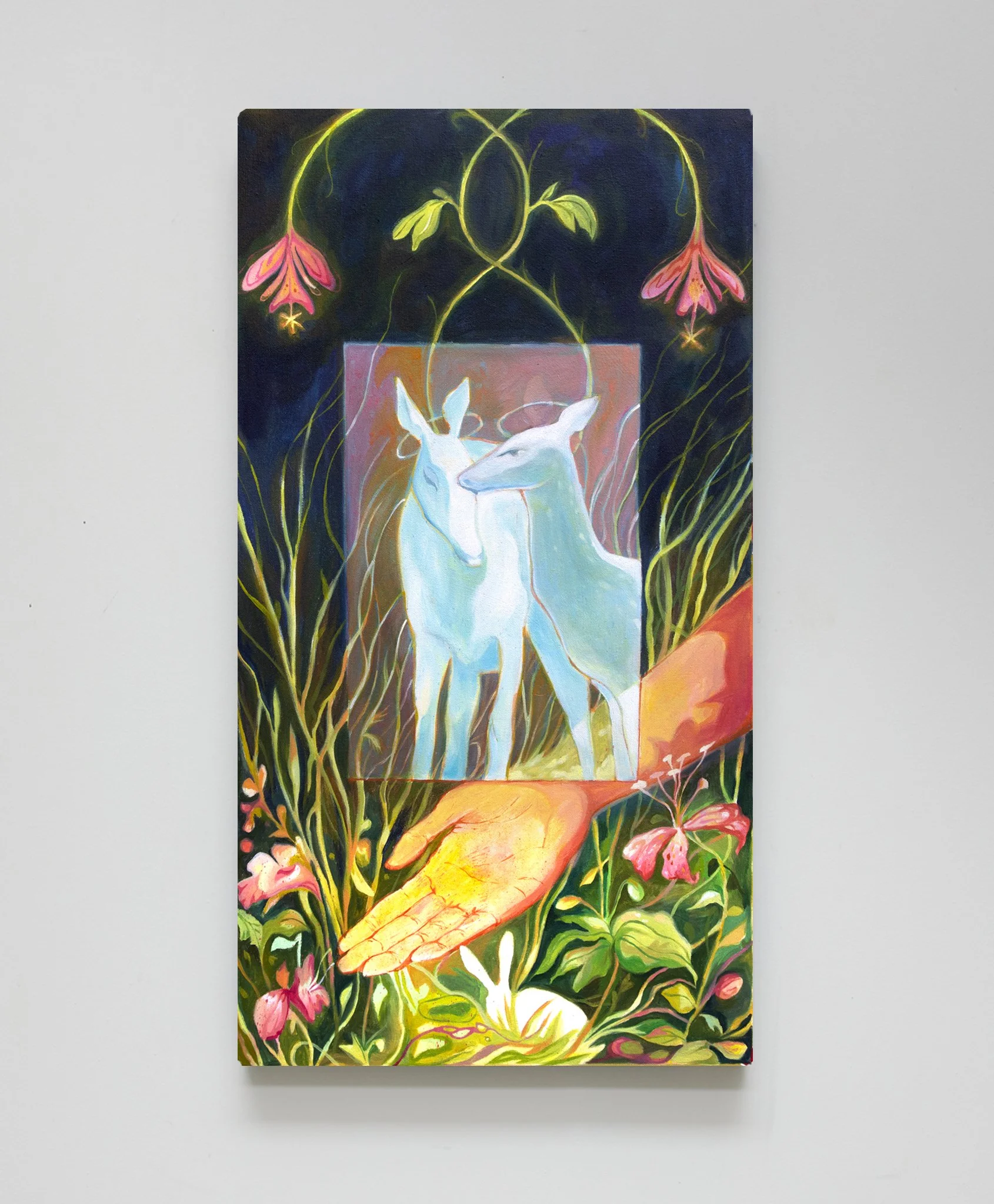 Venus and Adonis 
Acrylic on Canvas 
80cm x 46cm 
2024