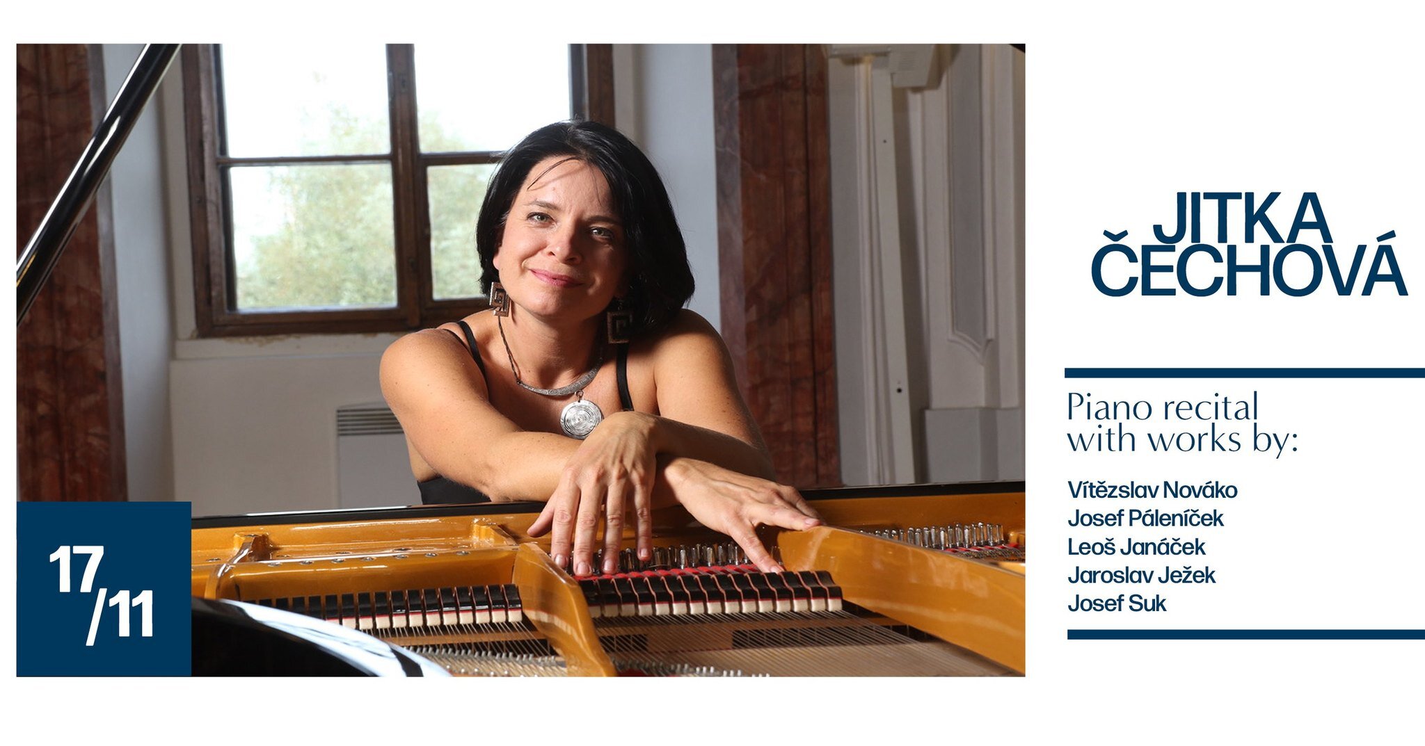 17/11/2023 at 19.00 : Commemorative concert with the talented pianist Jitka Cechova in memory of the Velvet Revolution, co-organised by Music Enterprise (Geoffrey Piper) , The Embassy of the Czech Republic in Luxembourg, and ATSL - Amiti&eacute;s tch