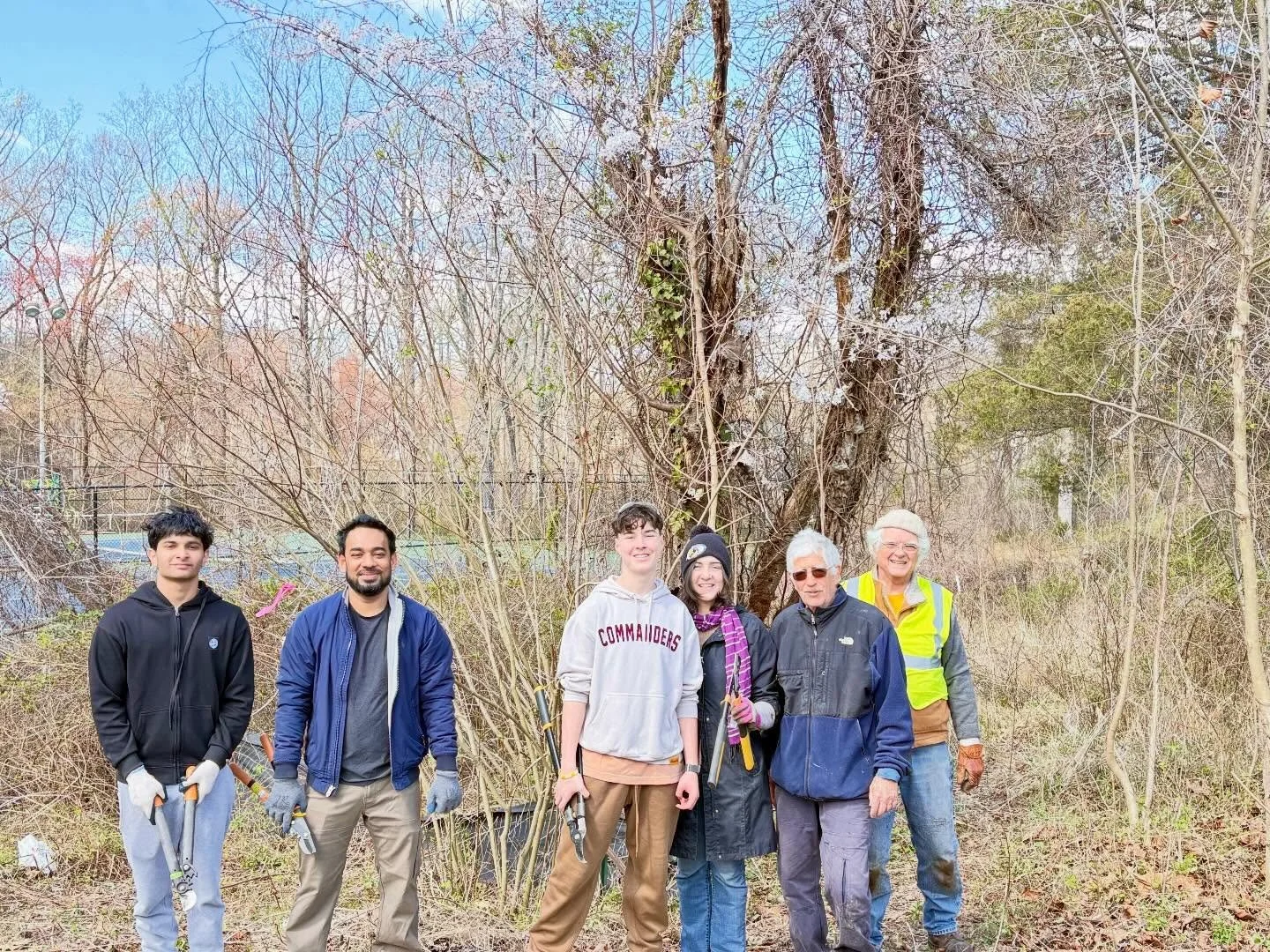 It&rsquo;s time once again to play MTF&rsquo;s favorite game &mdash; FIND THAT NATIVE TREE!  We were a small but mighty group of volunteers who gathered near the McLean Community Center tennis courts today, and behind the mass of porcelain berry, Jap
