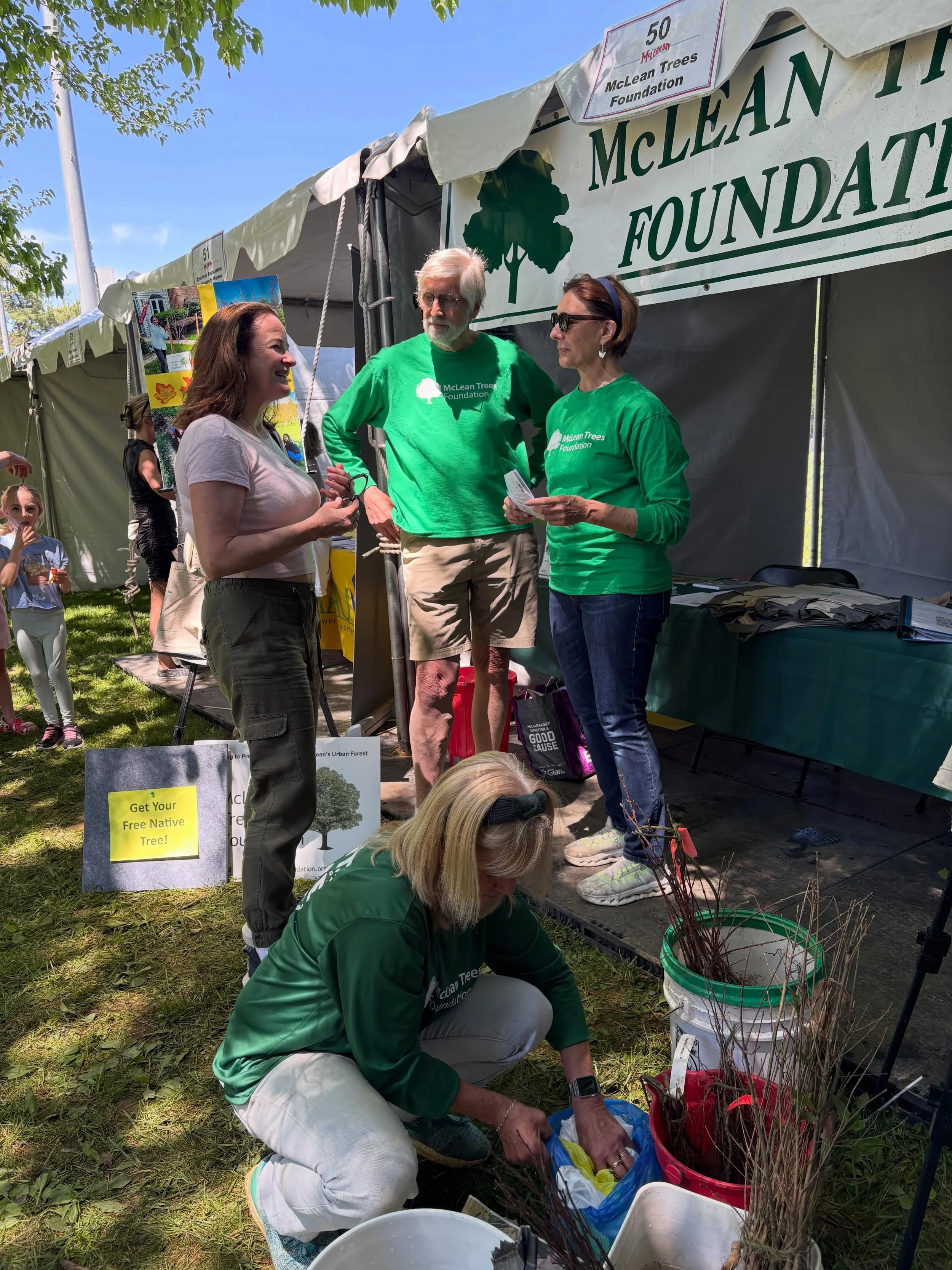 So great to see the wonderful turn out at Lewinsville Park for McLean Day!  We have already supplied lots of families with native trees for their property&mdash;come out and get your free barefoot whip today while supplies last and watch it grow into