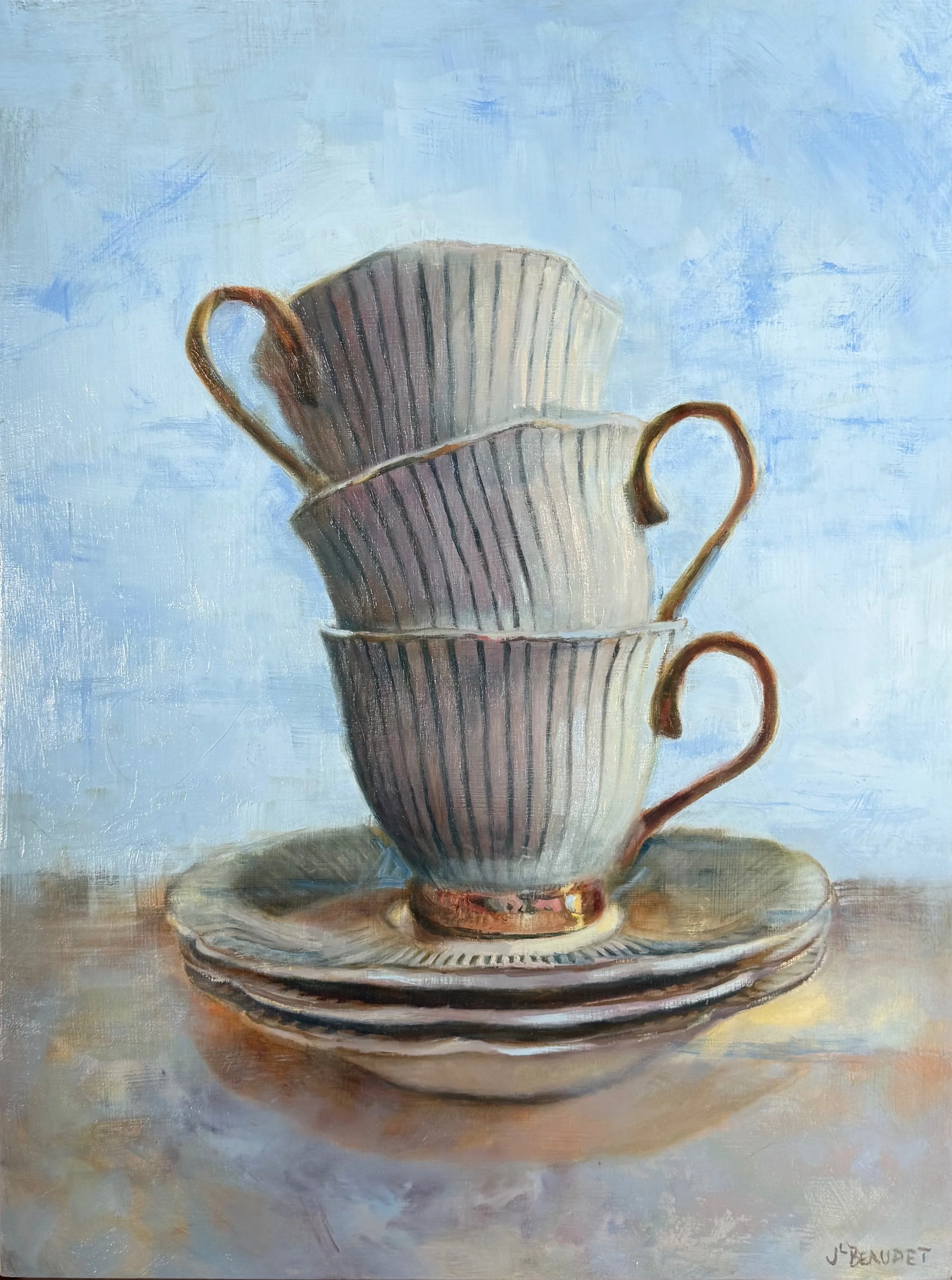 Three Cups . oil on cradled panel . 18"x24" . 2026