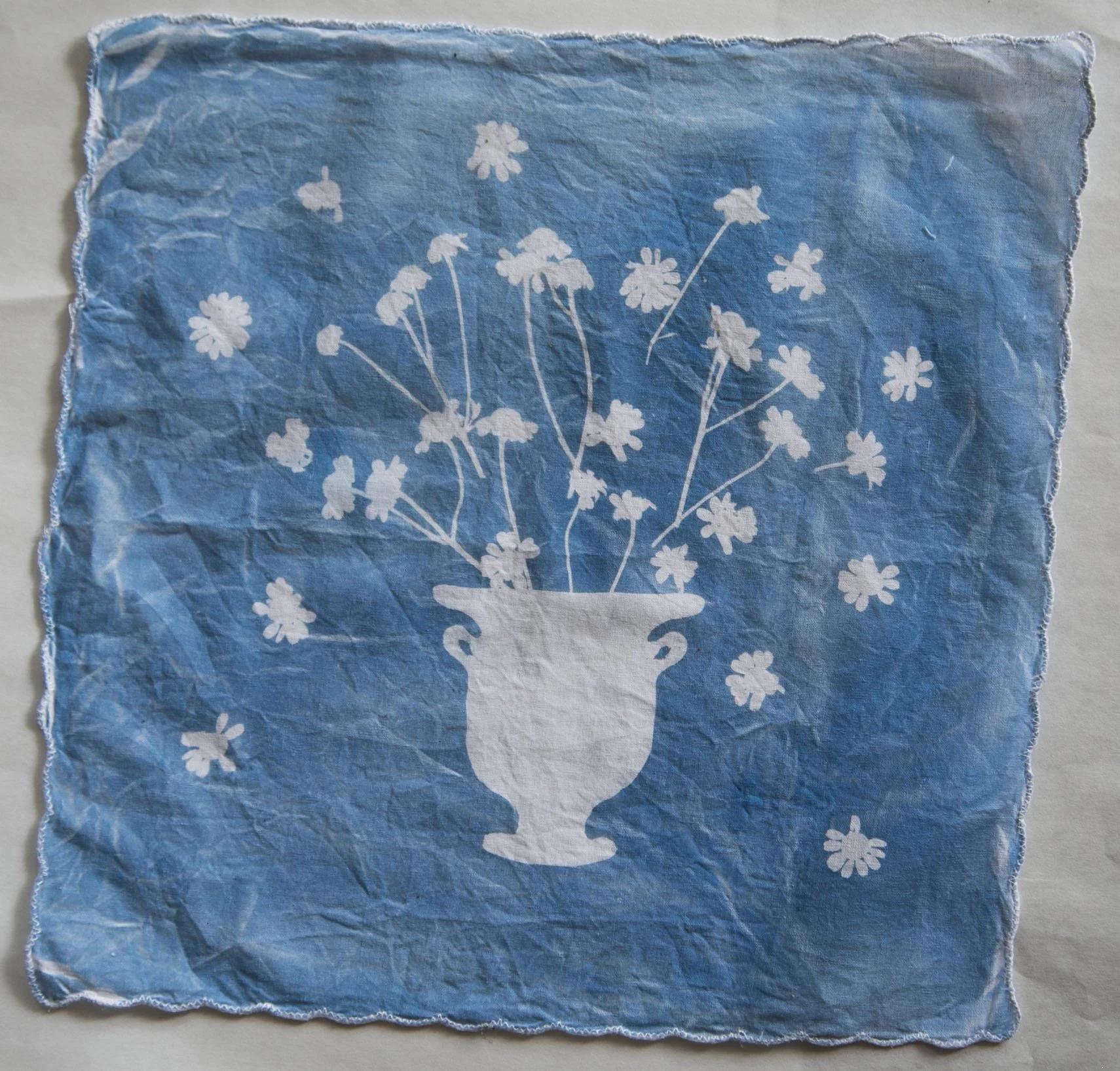 Floral Cyanotype Scarf 2