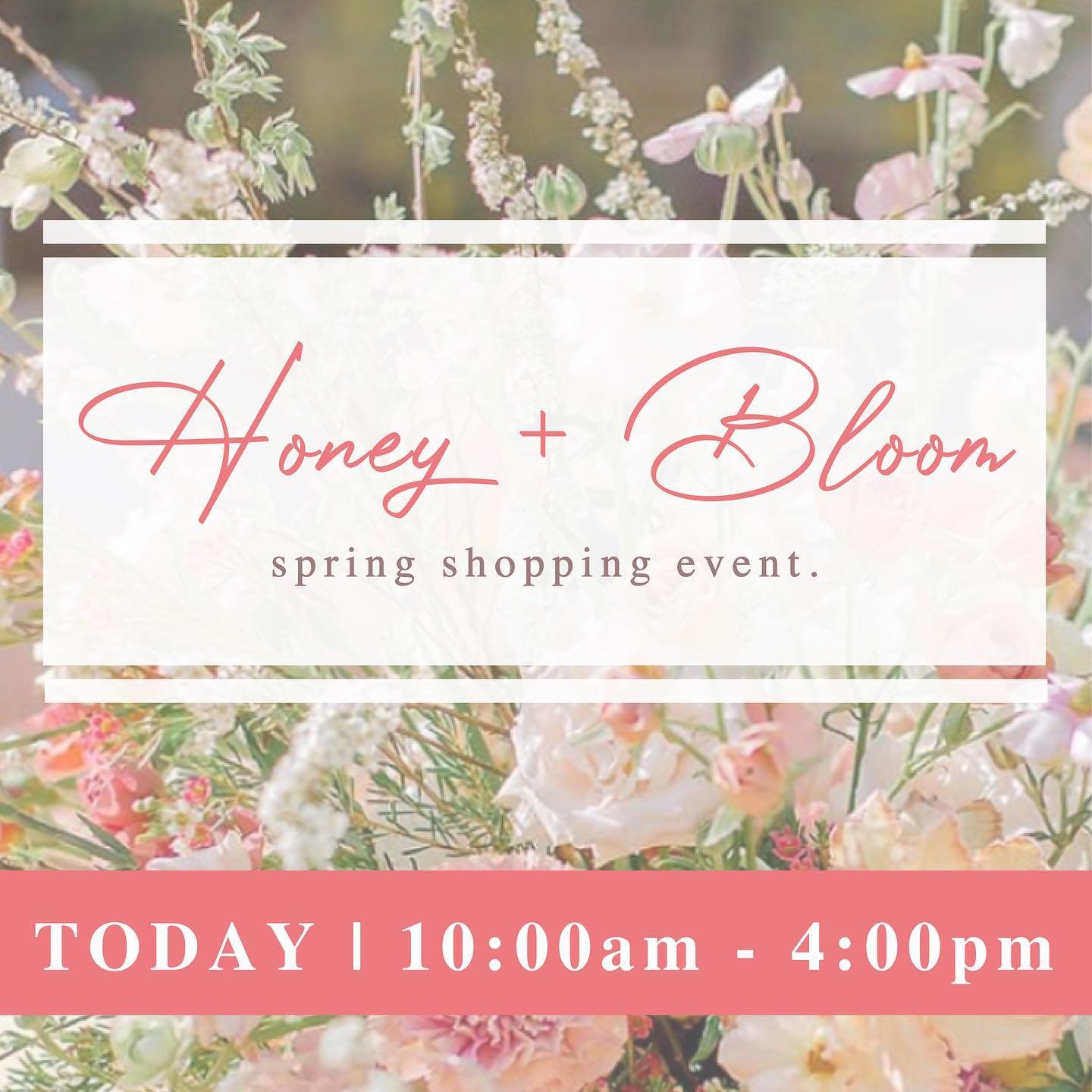 TODAY IS THE DAY! 🌸💐🛍️ 

Join us at The Shops today from 10am-4pm for some family fun and spring shopping!